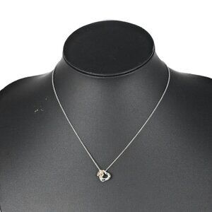 TIFFANY&Co. Double open heart Necklace Extra Mini 0.4" & 0.3" Silver925